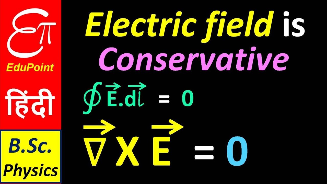 ELECTRIC FIELD is CONSERVATIVE | CURL of Electric Field is ZERO | in HINDI