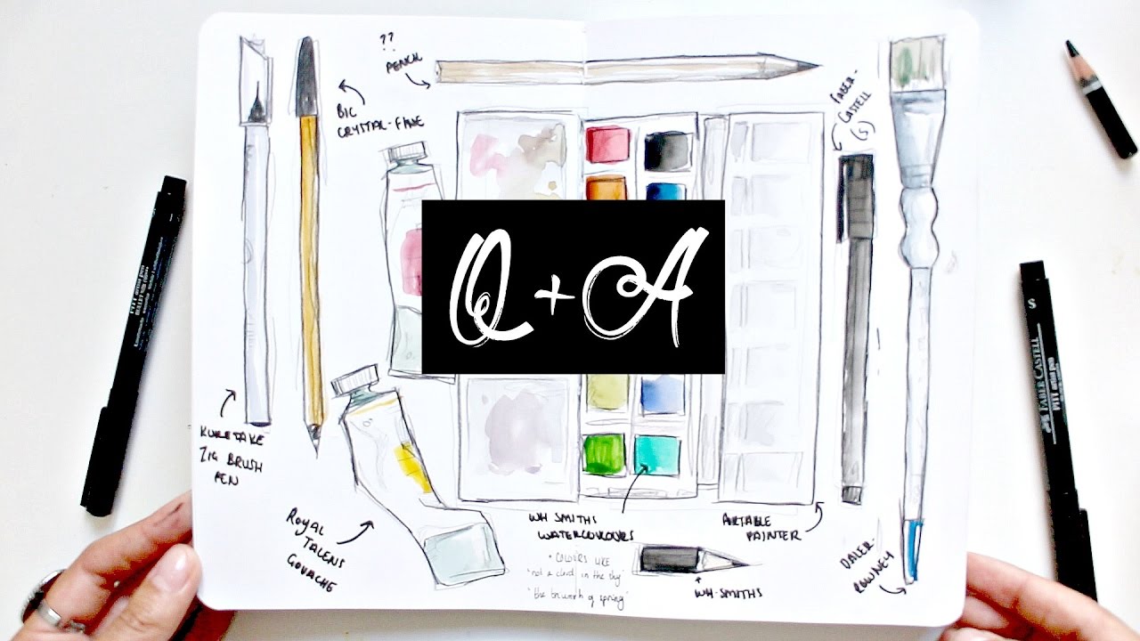 Answering Your Questions · Art Supplies Doodle · semiskimmedmin
