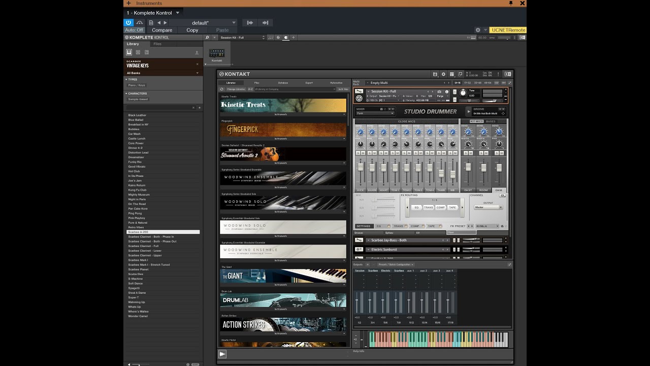 Studio One 5 - Multiple instruments in a single instance of Komplete Kontrol with full Light Guide!