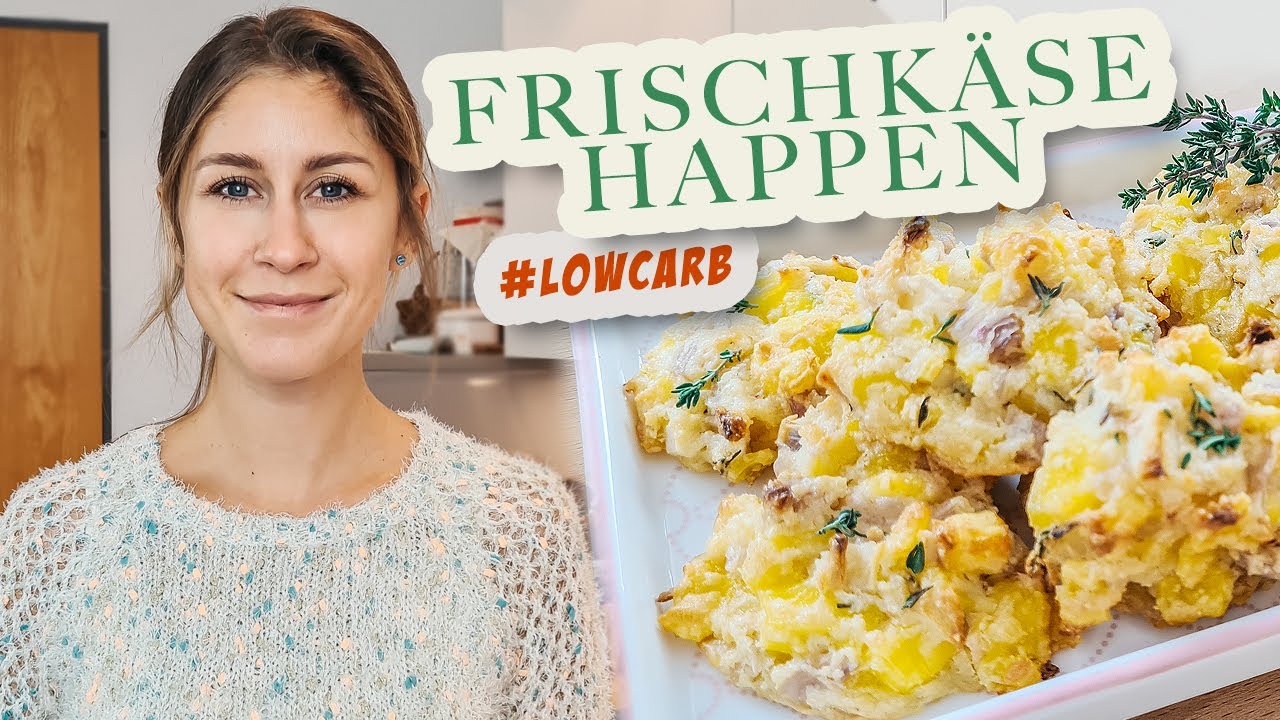 Low Carb Frischkäsehappen, toller Low Carb Snack, schmecken wie kleine Zwiebelkuchen