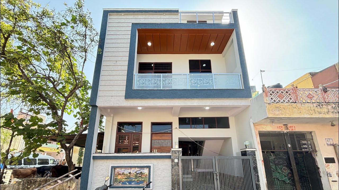 20 by 50 में बना हुआ शानदार 4 बेडरूम पश्चिममुखी डुप्लेक्स ||111 gaj house for sale near by Murlipura