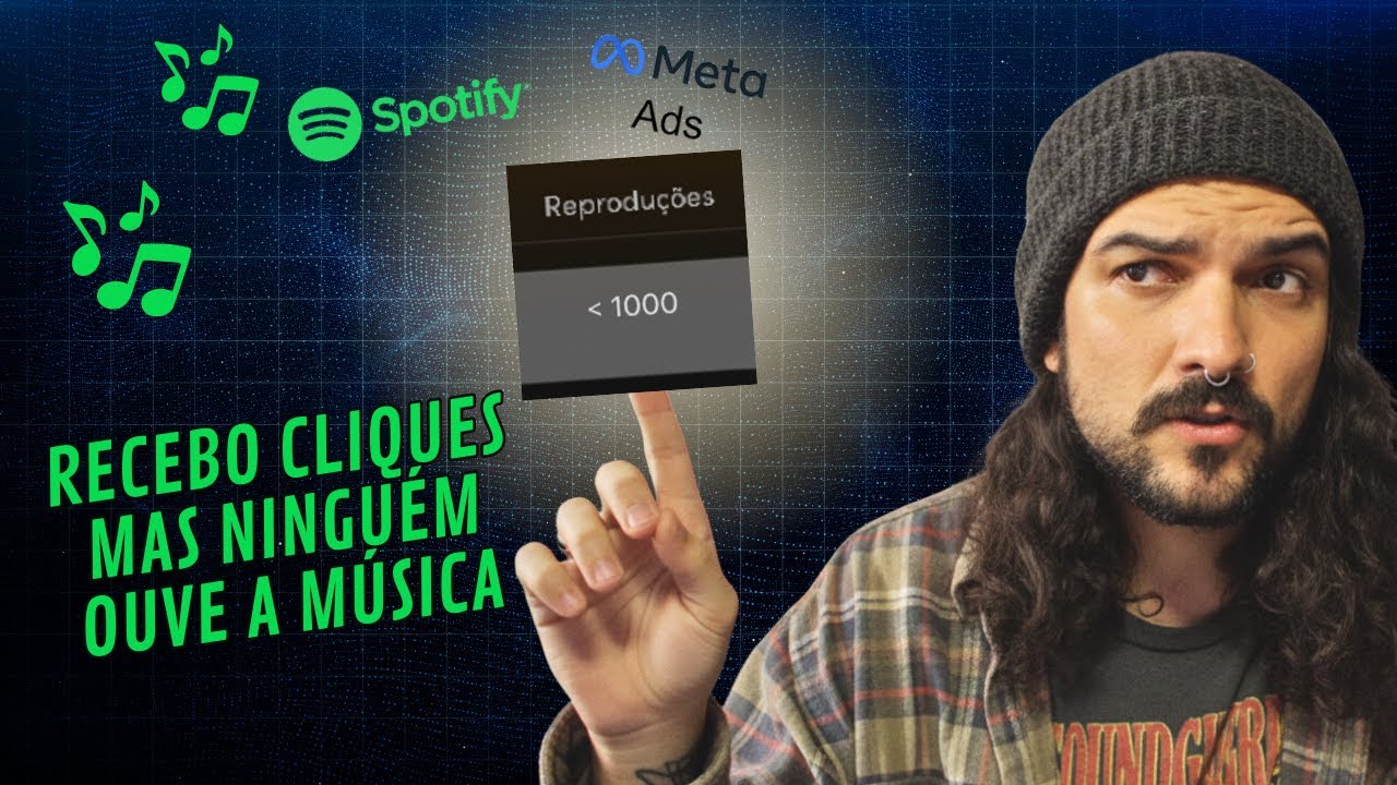 Campanha recebe cliques mas ninguém ouve no Spotify | Tráfego Pago Para Música - Meta Ads