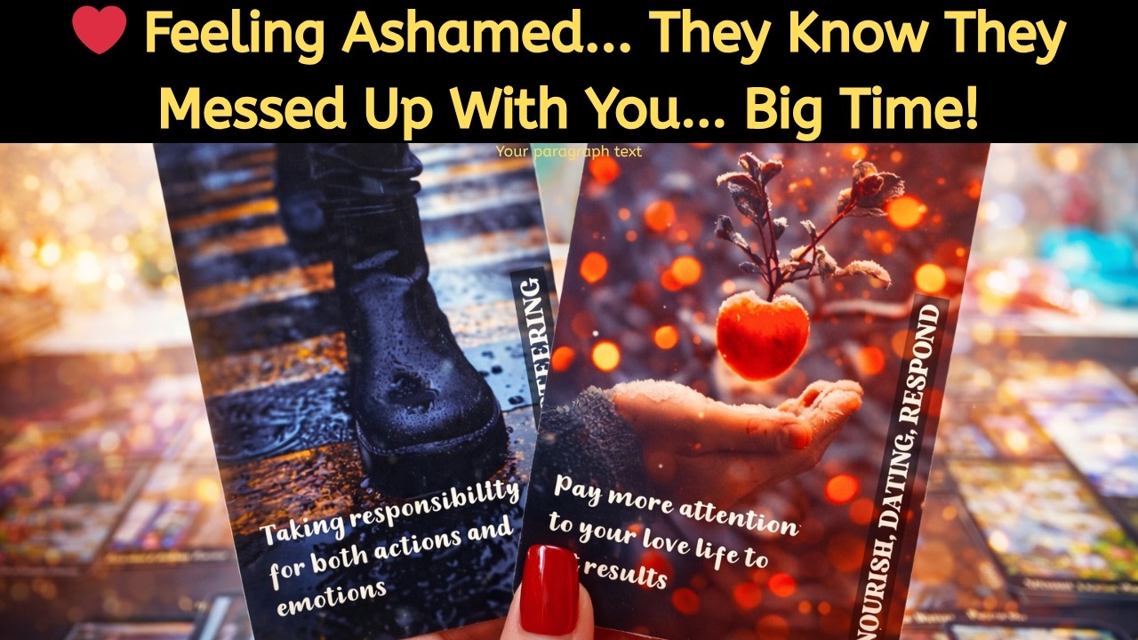 ❤️ Feeling Ashamed... They Know They Messed Up With You… Big Time! Love Tarot Reading Soulmate