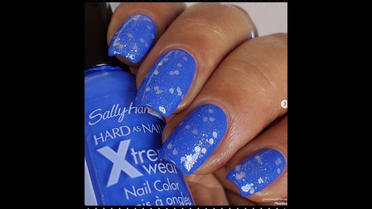 White Glitter Topper Nail Polish Collection    HD 1080p
