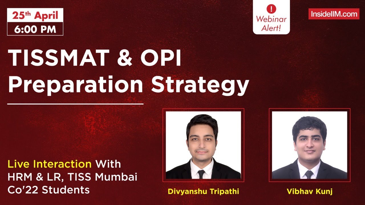 TISSMAT & OPI preparation strategy| HRM & LR, TISS Mumbai