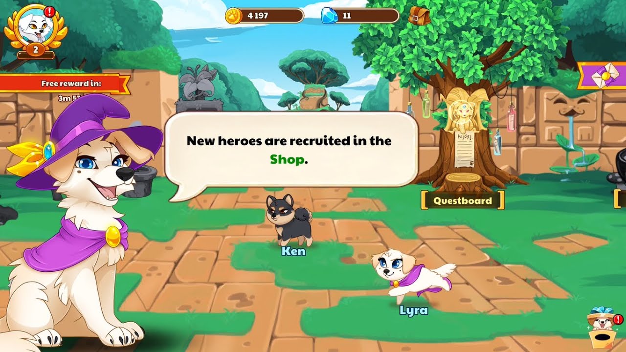 Dungeon Dogs - Idle Hero RPG 🐶 iOS Android Mobile Gameplay