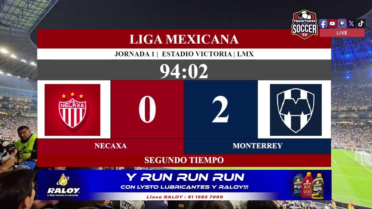 NECAXA VS MONTERREY | TREINTONES SOCCER NRC
