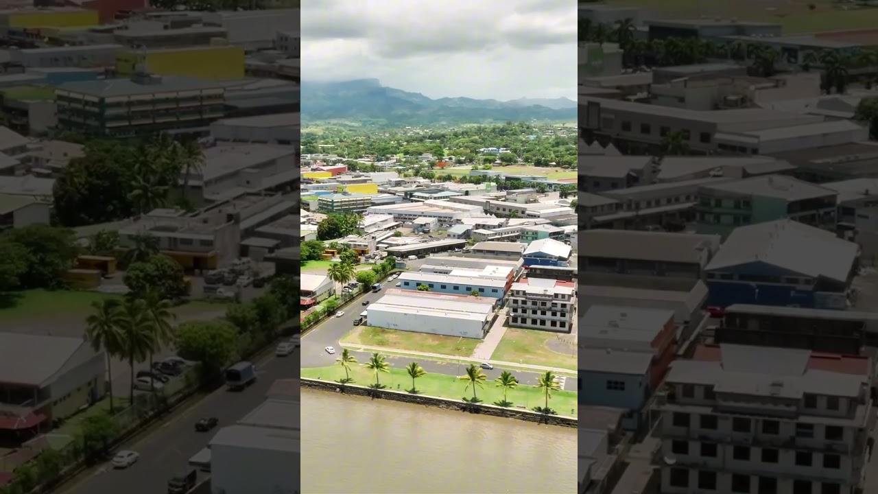 🏞️ Aerial View of Lautoka, Fiji | A Hidden Gem from Above 🌴