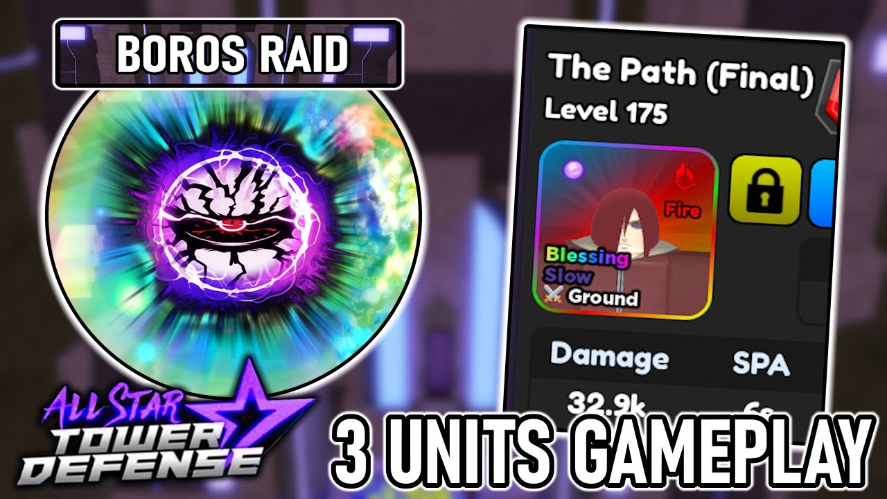 Boros Raid w/ 7Star BUFFED Nagato (INSANELY OP!) 3 Units Gameplay | All Star Tower Defense Roblox