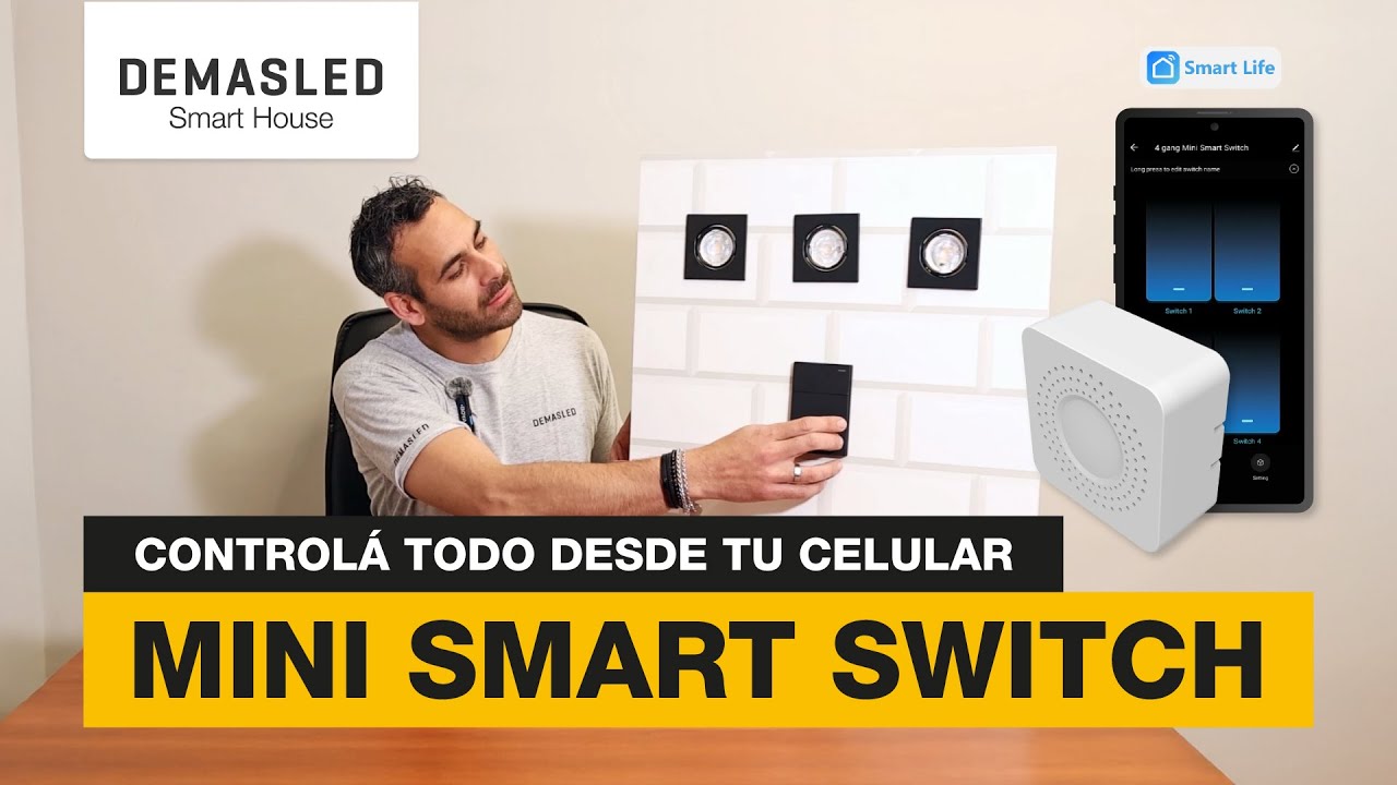 Transformá tu hogar en Smart 🏠con el Mini Switch WiFi+RF de 4 Canales ⚡