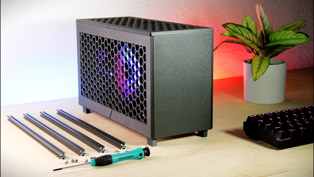 FreeBeam - Free 3D Printed PC Gaming Case using MakerBeam Extrusions