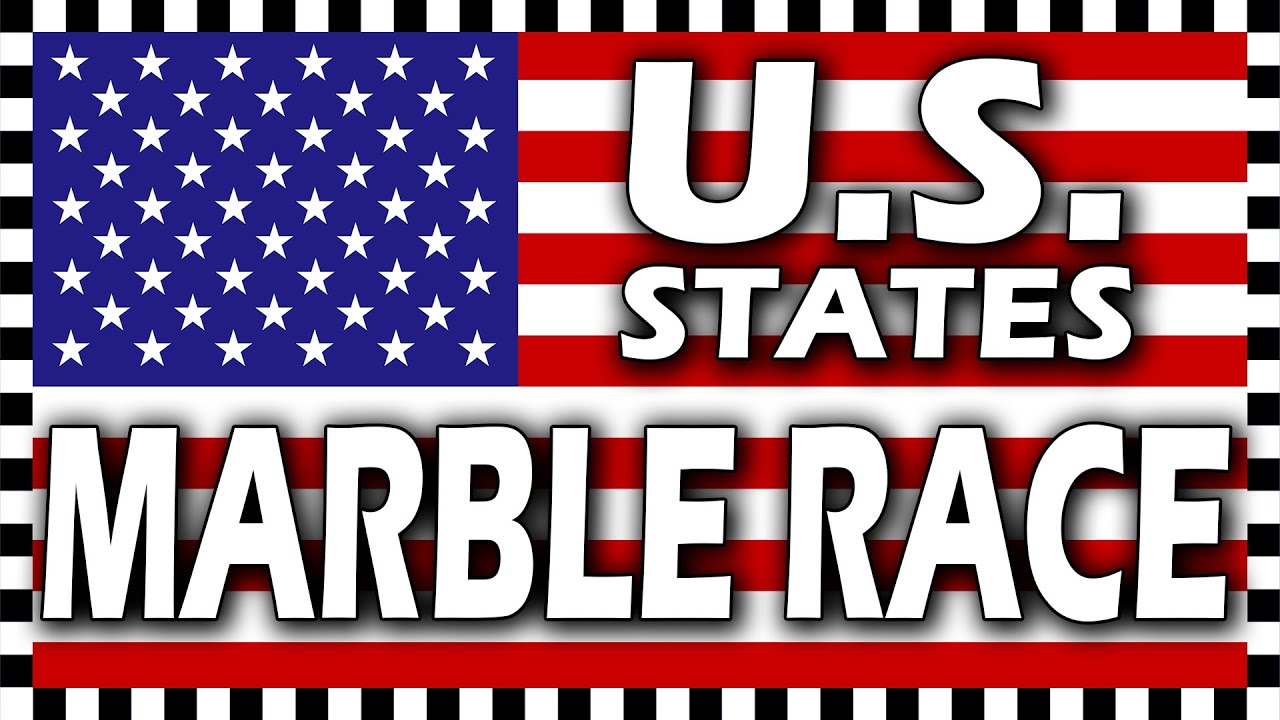 U.S. States Marble Run Race - Algodoo Marble Race
