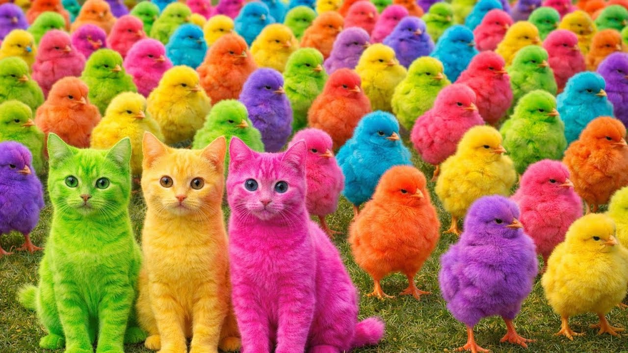 Tangkap Ayam Lucu, ayam warna warni, ayam rainbow, kelinci lucu, bebek lucu, ikan koi, Hewan Lucu