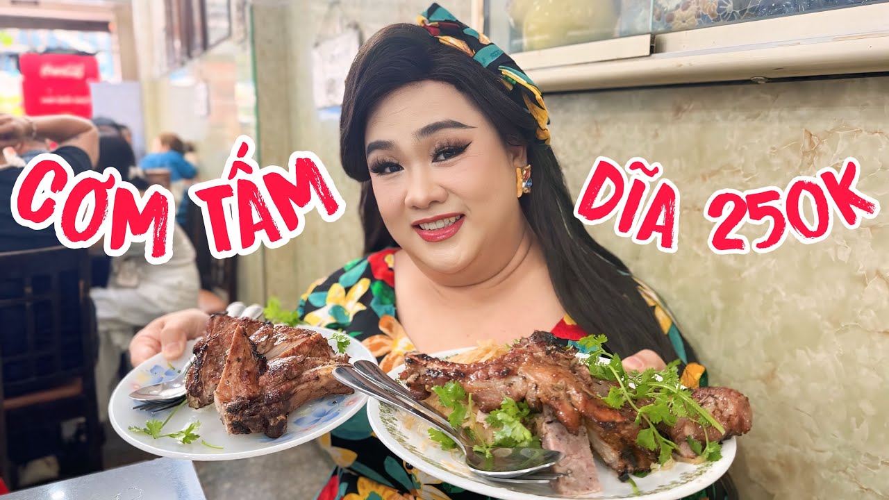  Cơm Tấm Dĩa 250k | Cùng CÔ Ú Đi Ăn - CƠM TẤM NGUYỄN VĂN CỪ SÀI GÒN