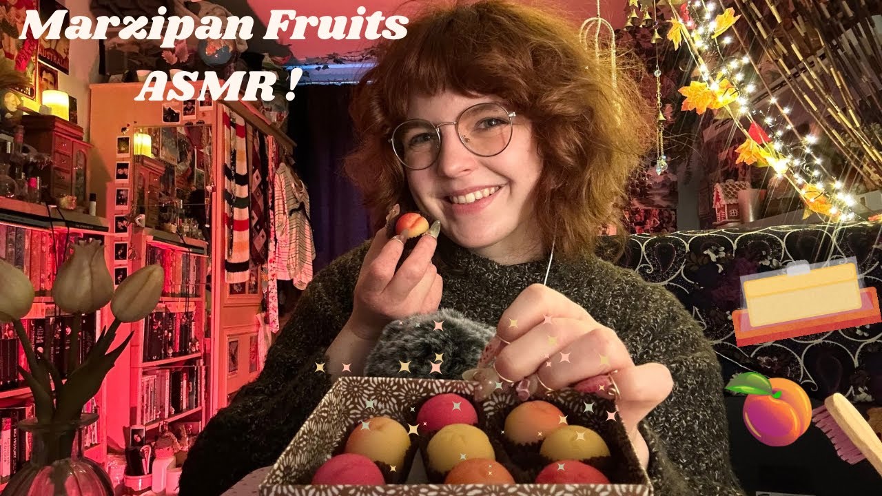 Марципановые фрукты Мукбанг ASMR 🍑 шёпот и звуки рта