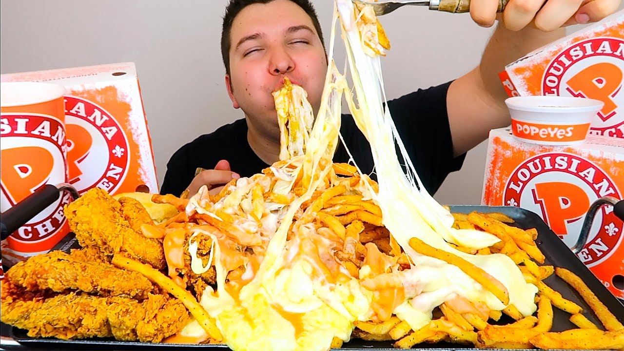 POPEYES ANIMAL STYLE FRIES • Mukbang & Recipe