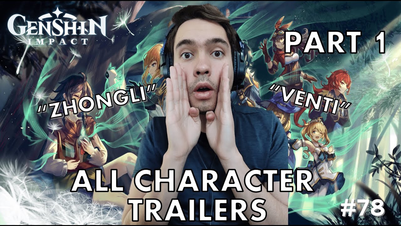 Pianist and gamer Reacts to ALL CHARACTER TRAILERS  from Genshin Impact (Part 1)