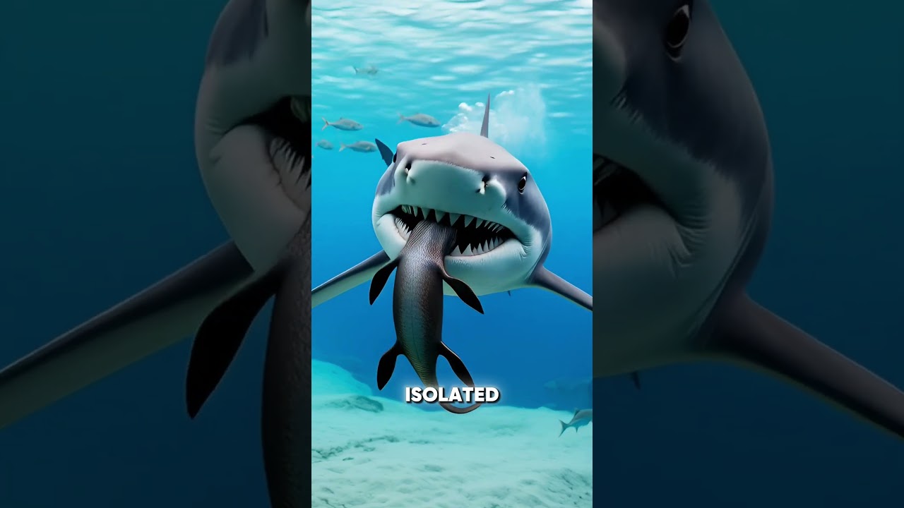 Great White Shark in a Freshwater Lake#primallogic #primallogic #animals #survival #shareknowledge