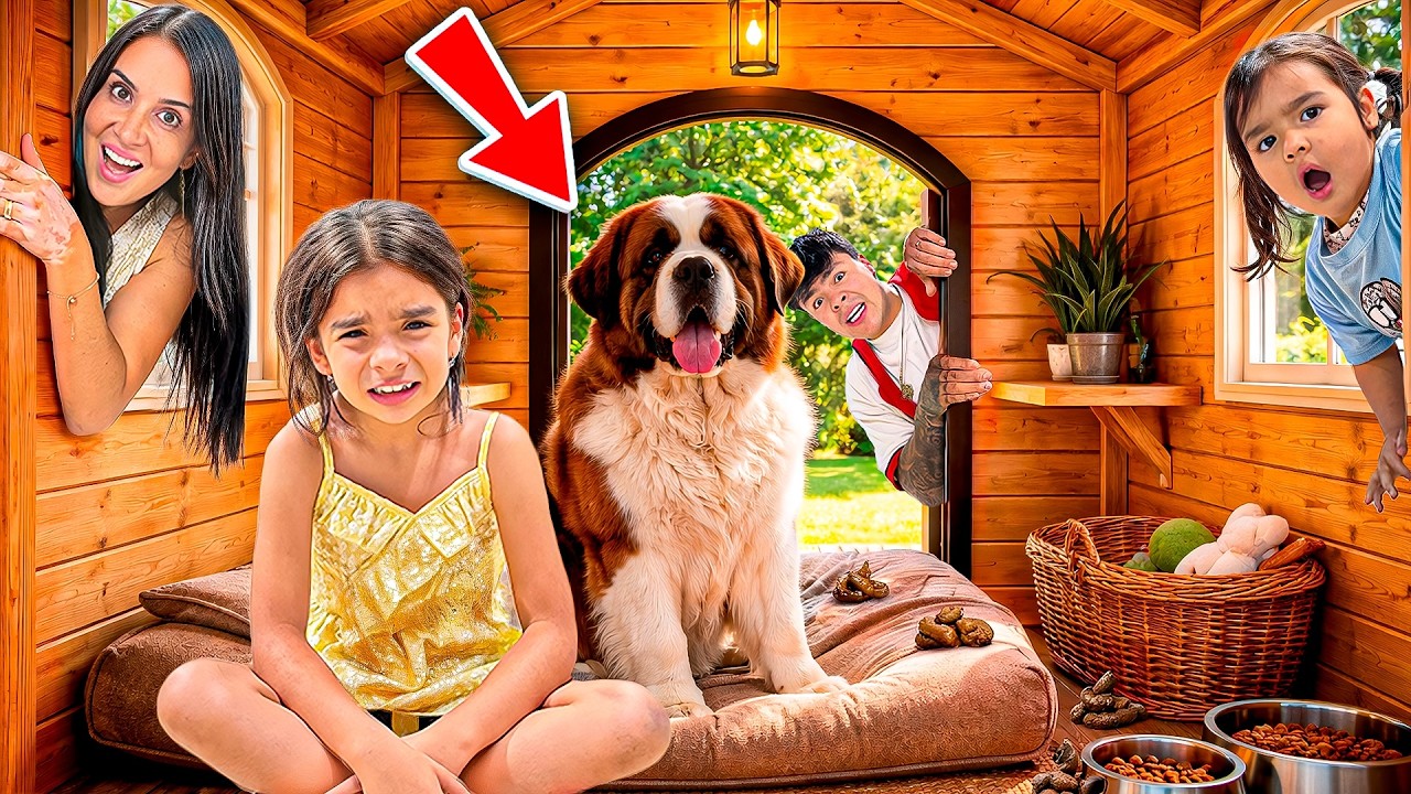 24 HORAS VIVIENDO EN LA CASA DE MI PERRO GIGANTE😱🐶