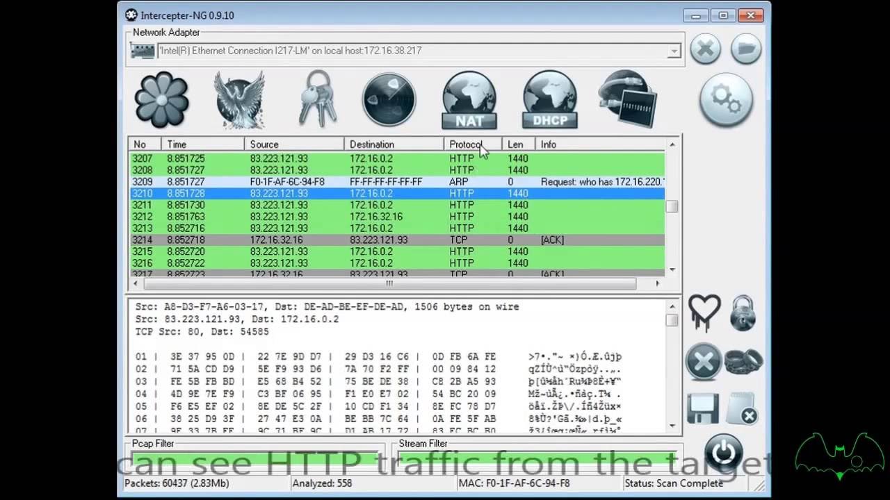 Pentest.training- IntercepterNG - Basic usage