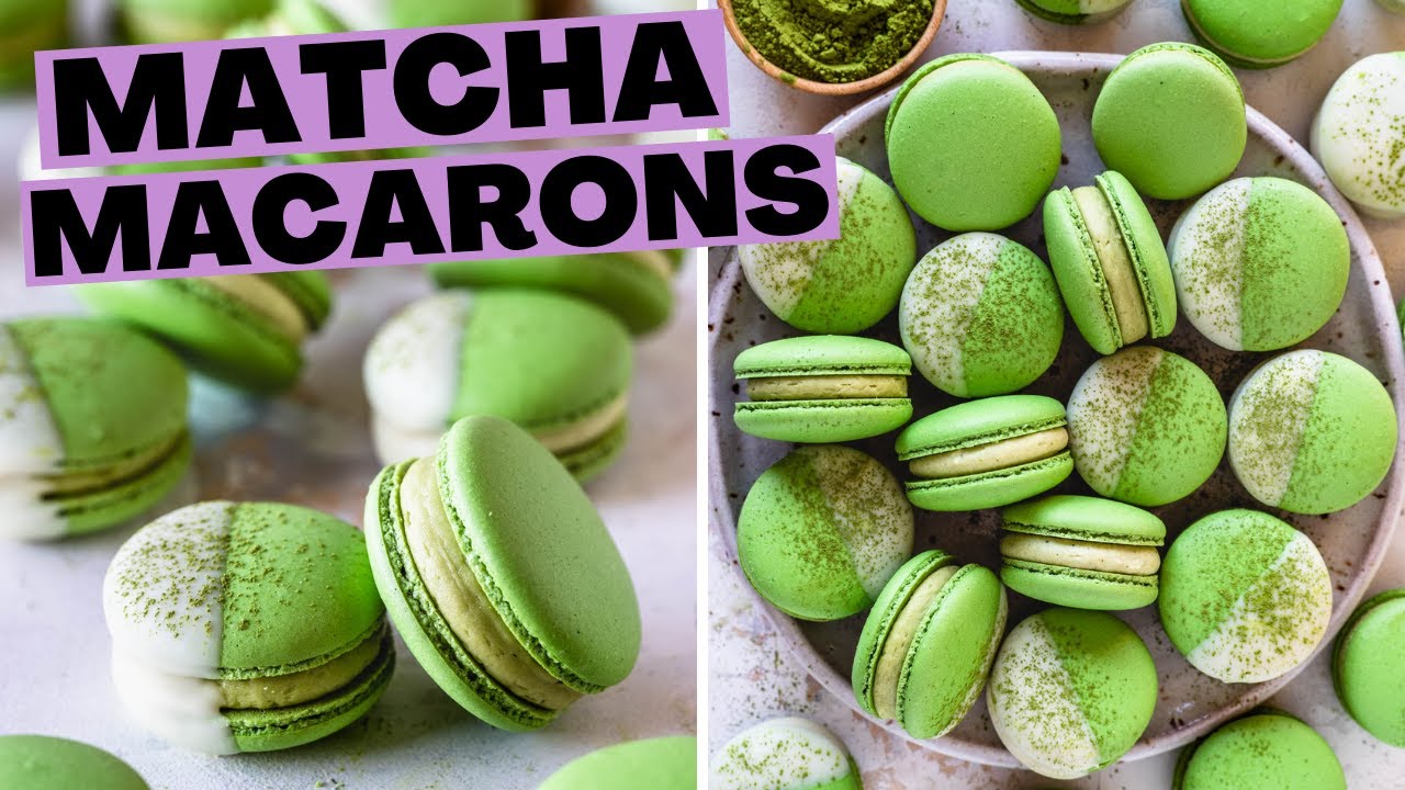 Matcha Macarons - Swiss Method