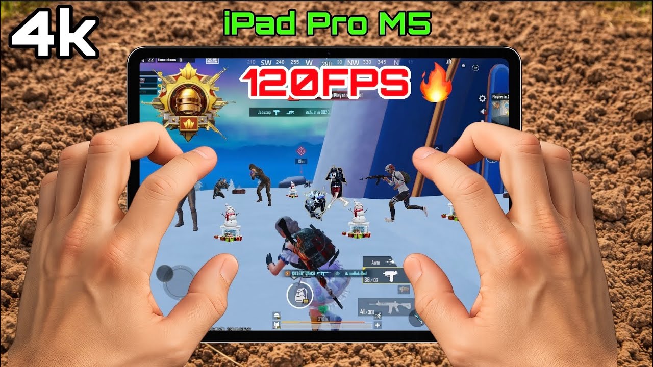 🔥Smooth+120FPS iPad Pro M5 BGMI HANDCAM Gameplay#pubgmobile 