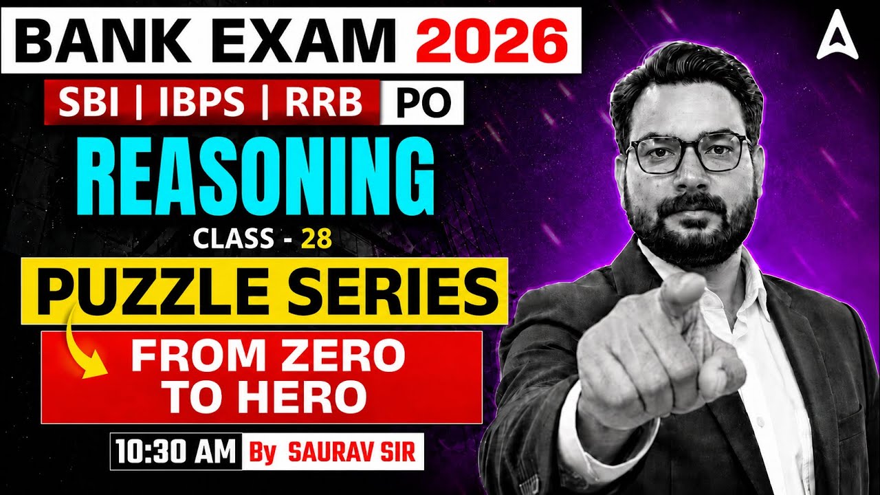 Bank Exams 2026 Reasoning | Puzzle Series Special Ep 28 For SBI, IBPS & RRB PO 2026 | By Saurav Sir