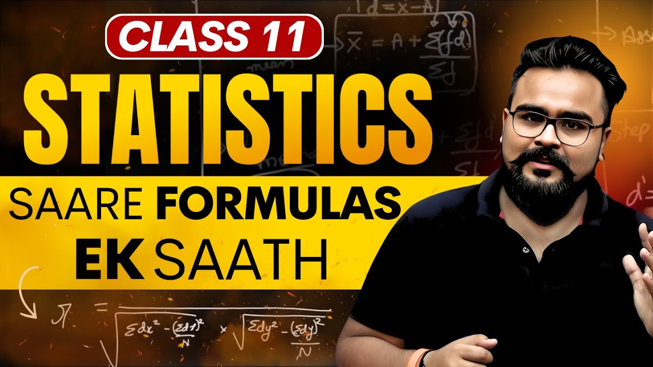One shot All Statistics Formulas | Class 11 | Final Exams | Most important