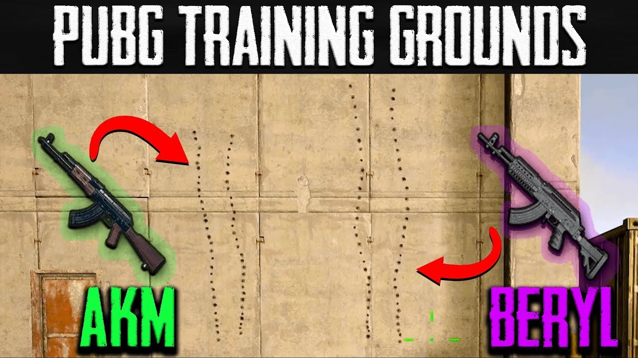 XBOX PS4 GUIDE | AKM vs BERYL PUBG TRAINING GROUNDS | TIPS & HOW TO CONTROL RECOIL
