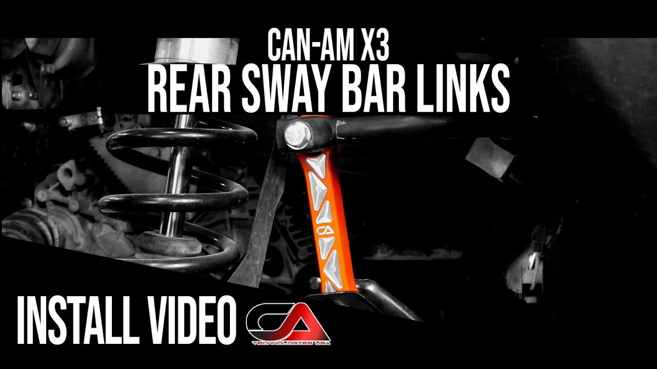 CA TECH USA - Can-Am X3 Rear Sway Bar Links How To Installation Video