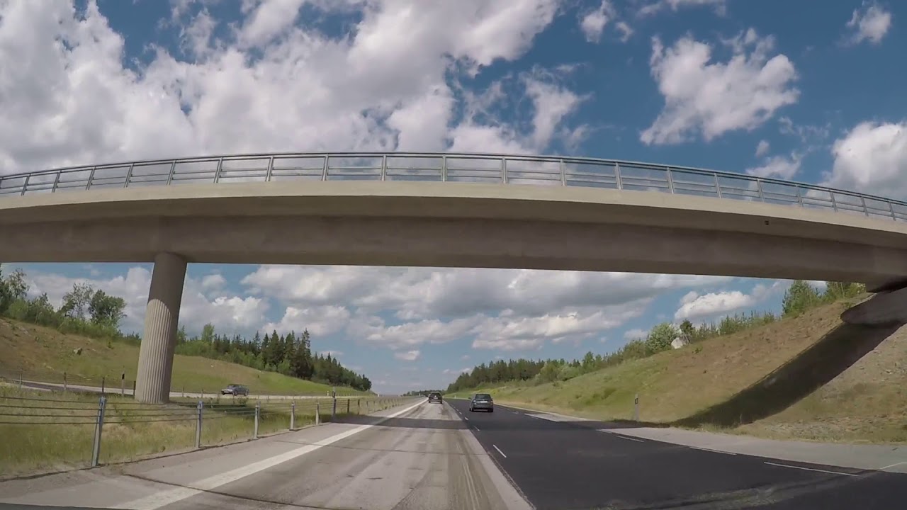 Sweden - Driving North on the E4 from Uppsala