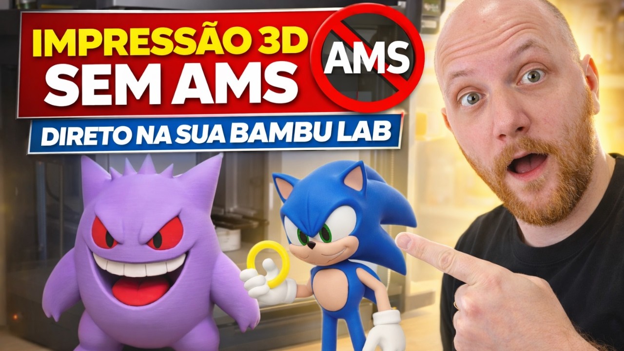 Arquivos de IMPRESSÃO 3D sem AMS direto na sua BAMBU LAB