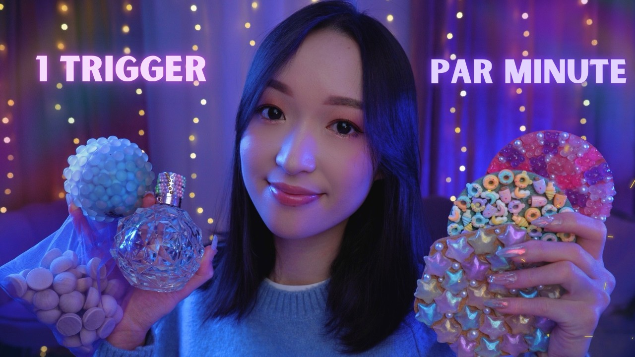 ASMR 💜 1 TRIGGER PAR MINUTE (no talking) ☁️ pour t'aider à t'endormir ce soir 🌙