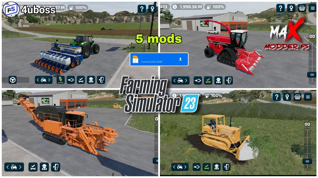 FS23 mods - FiatAllisAD9,  Metasa PD,   IH 1490X, Scania LK140, Jacto 500