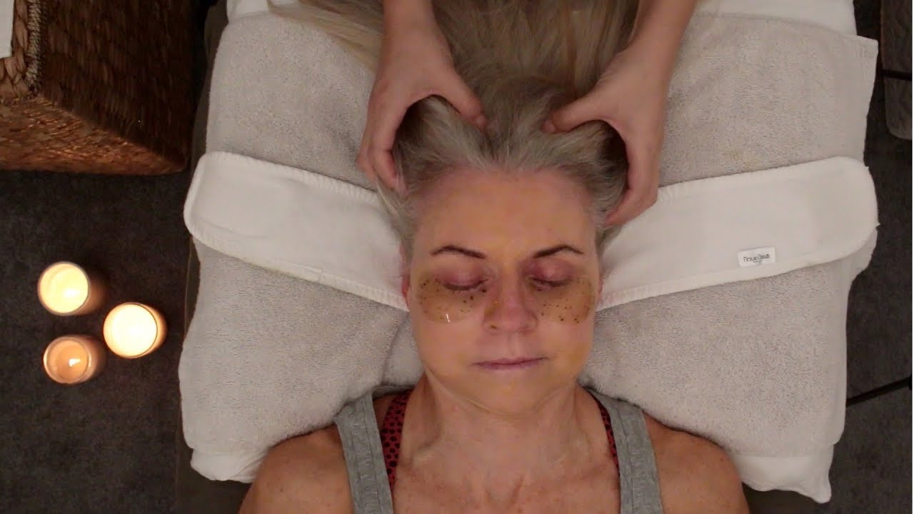 ASMR facial, scalp massage, and cupping for deep sleep and relaxation (whispering)