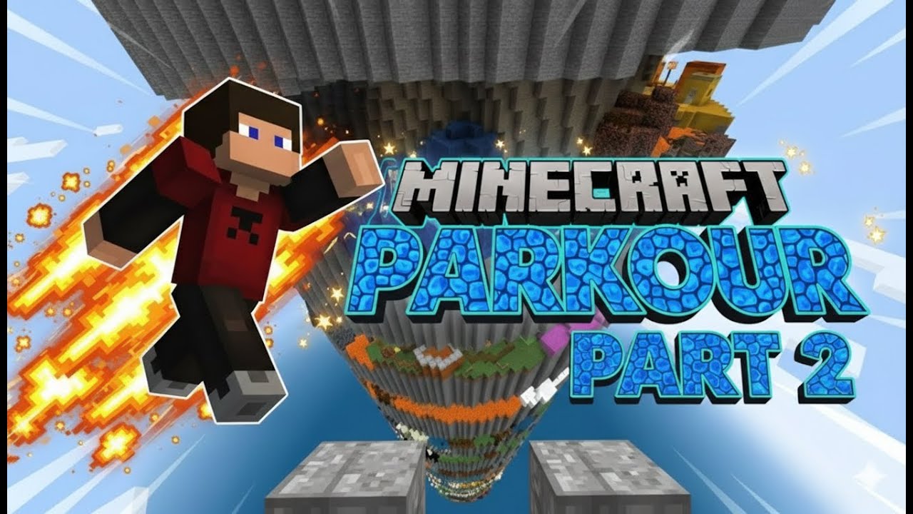 Minecraft Parkour Background Spiral. part 2