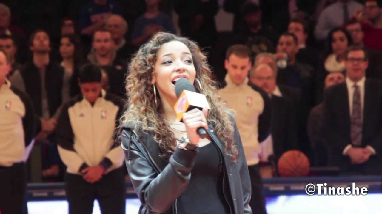 Tinashe Sings The National Anthem @ Madison Square Garden | Knicks Vs. Magic