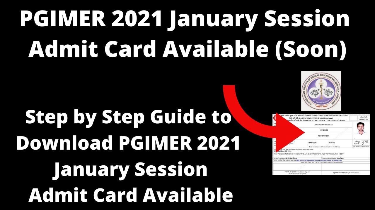 PGIMER 2021 Admit Card (Available) - How will do you Check PGIMER 2021 Admit Card Online