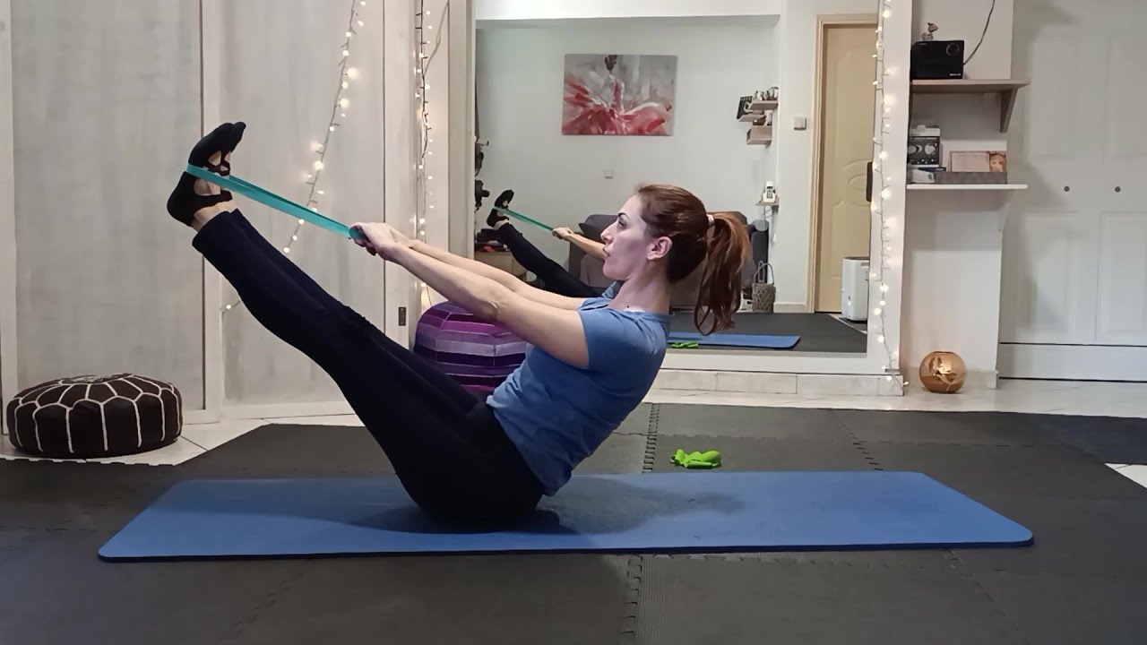 pilates για όλο το σώμα με στρογγυλό λάστιχο (loop band)Μεσαίο προς προχωρημένο επίπεδο