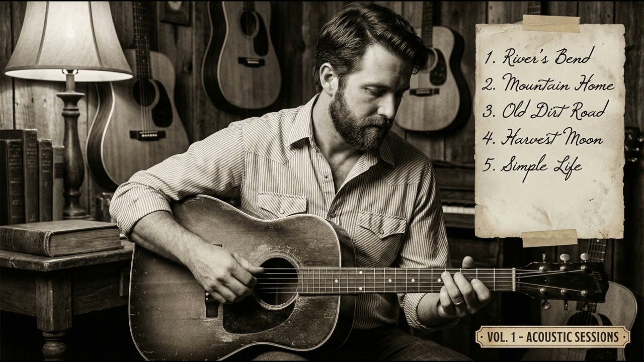 Classic Country Folk 🎸 Acoustic Guitar Sessions - Timeless Songs of the 70s & 80s