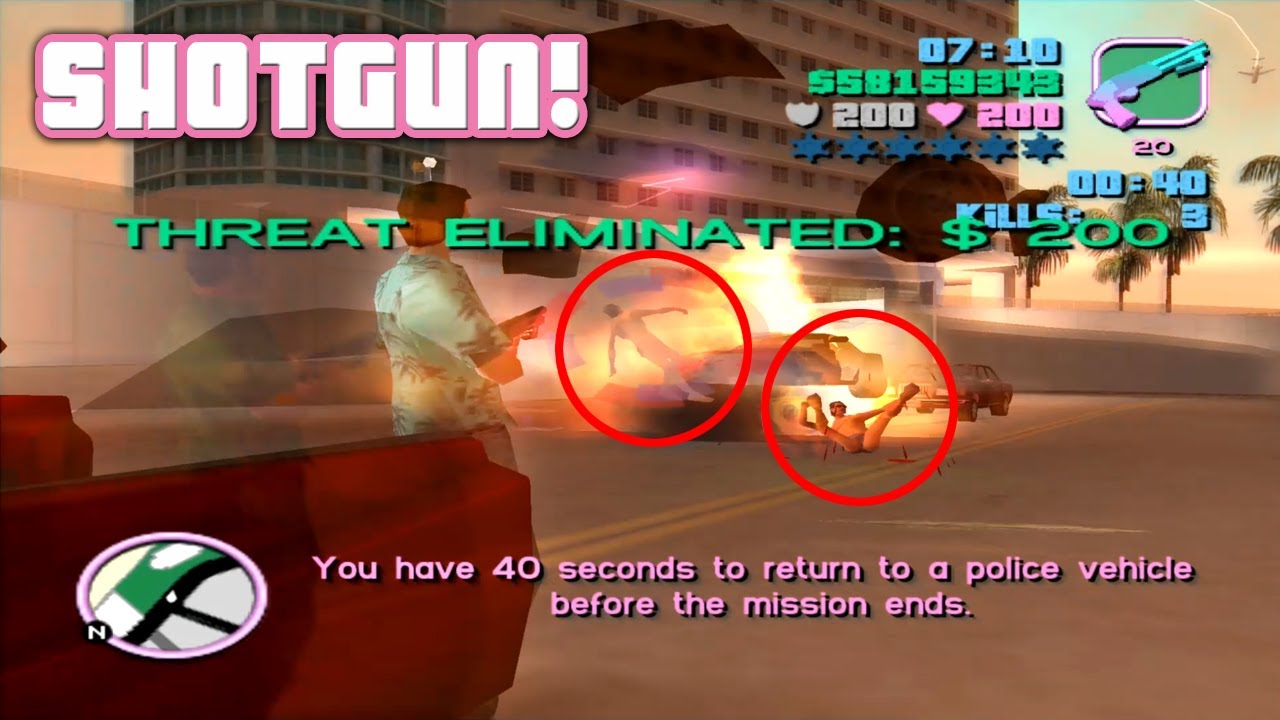 Shotgun Fun / FAIL! / Vigilante Levels 1-7 / GTA Vice City