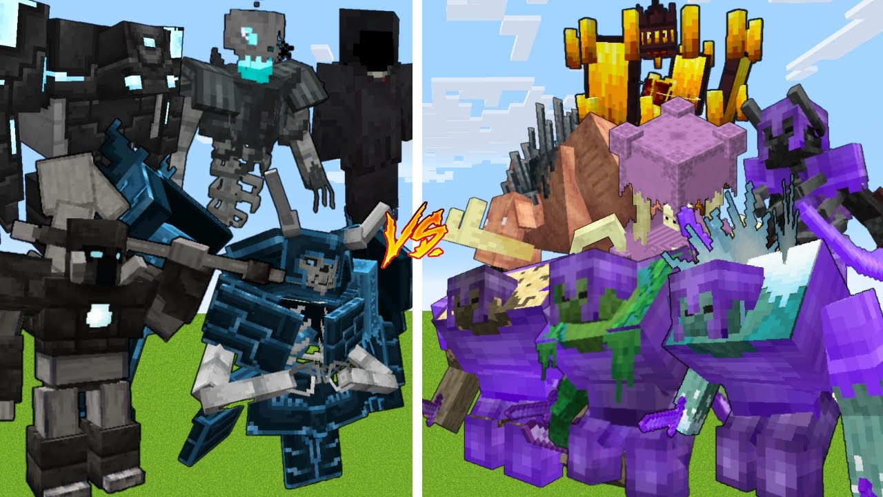 EEEAB's Mobs VS Mutant More in enchanted netherite armor /Minecraft Mob Battle