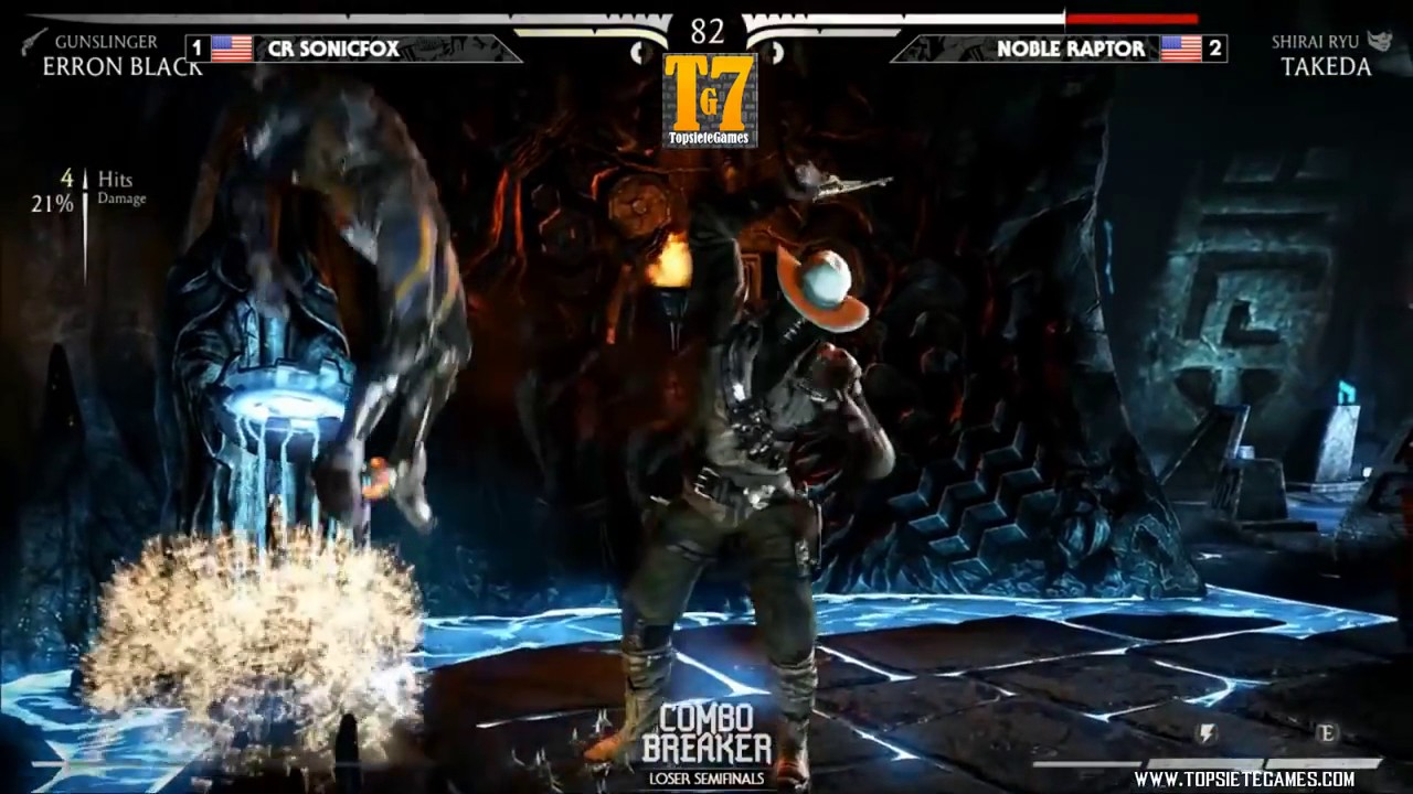MKX CB2016 SonicFox (Casie, Alien, Erron Black) Vs Raptor (Takeda)