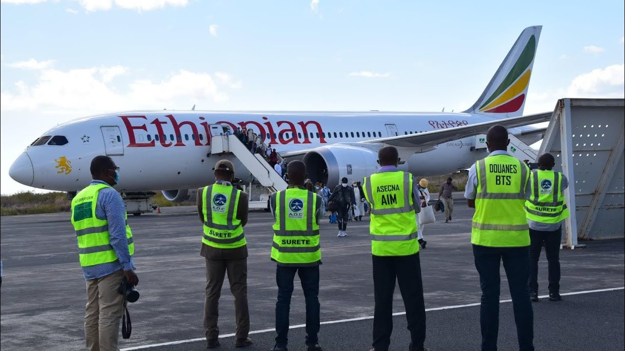 Réouverture des frontières aériennes : Arrivée du premier avion Ethiopian Airlines