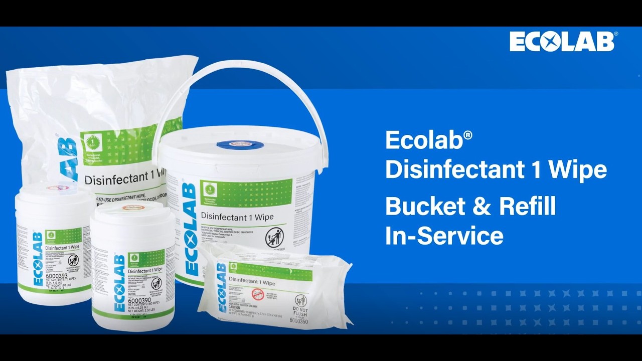 Ecolab Disinfectant 1 Wipe with Plastic-Free Wipes – Refillable Bucket In-Service Training Video