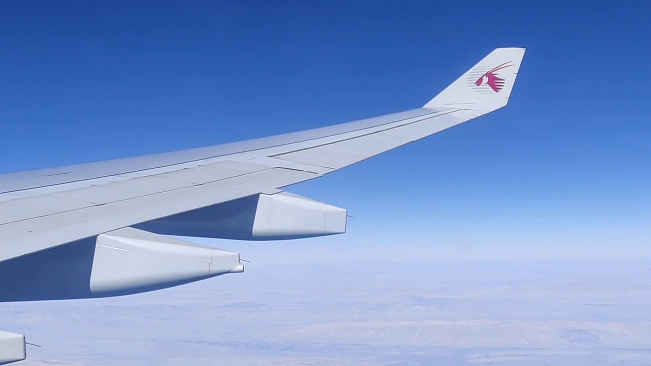 Qatar Airways A330-300 Flight video Cochin to Doha.