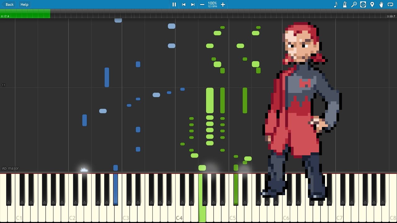 Mt. Chimney/Sky Pillar - Pokémon RSE (Piano sheet music/MIDI) (Synthesia)