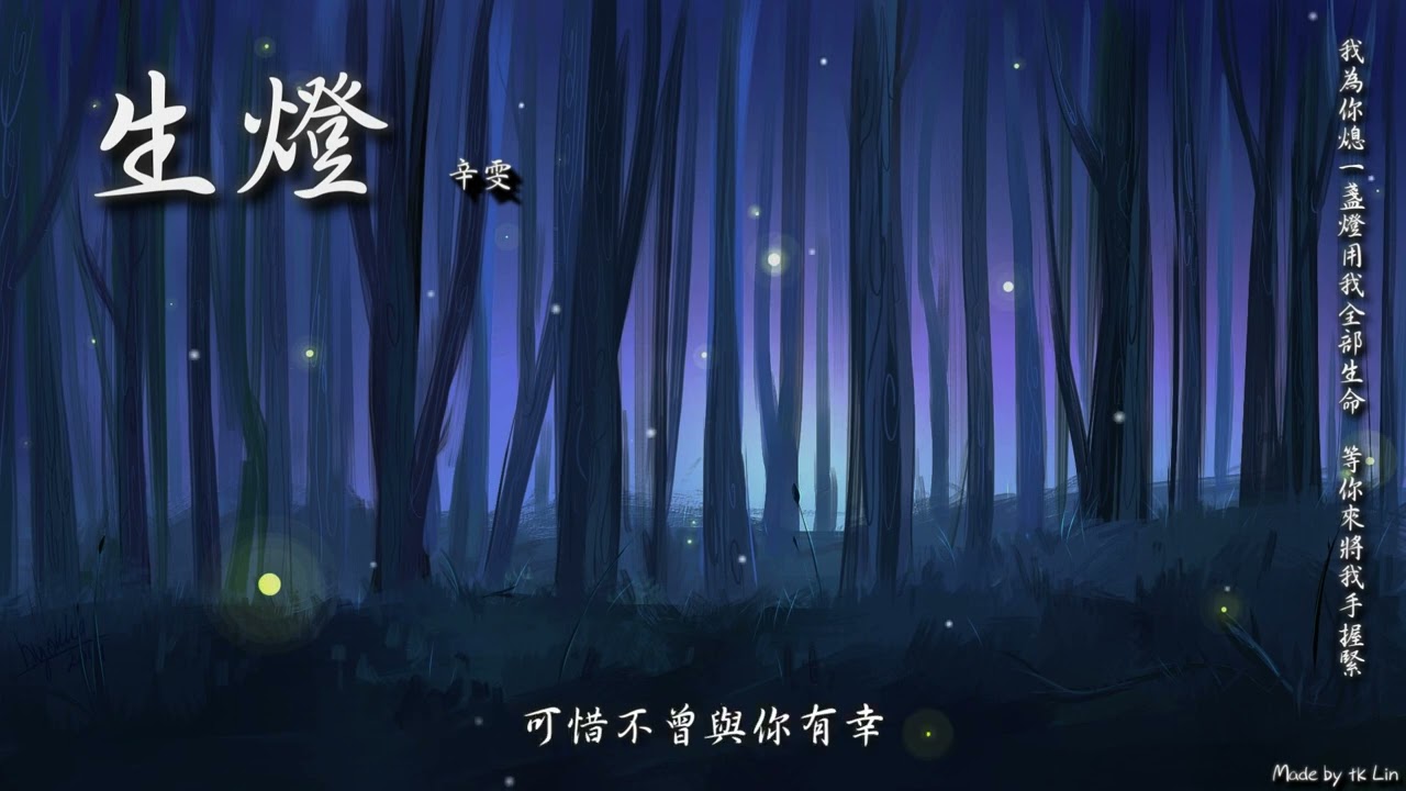 【古風入坑】辛雯 - 生燈「我為你熄一盞燈用我全部生命，等你來將我手握緊。」[ High Quality Lyrics ][ Chinese Style ] Touching