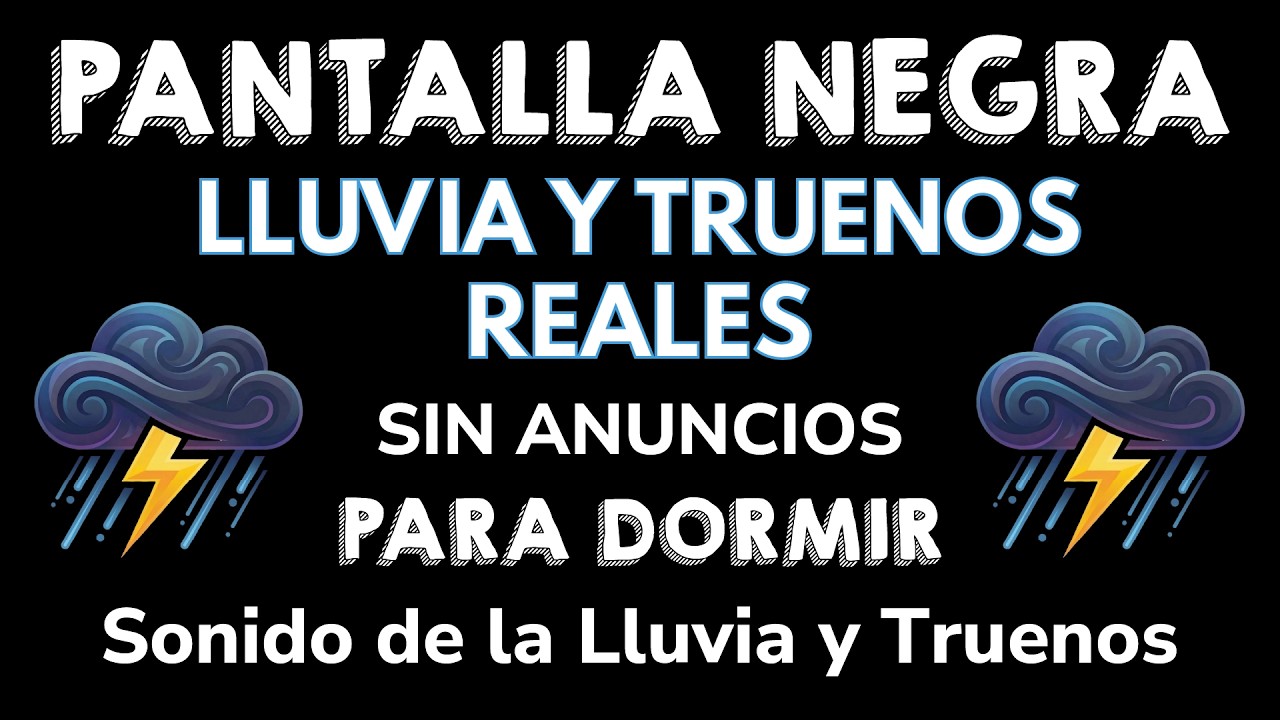 Sonidos de Fuertes Lluvias y Truenos en el Techo ☔ Duerme Instantáneamente en la Noche Tormentosa