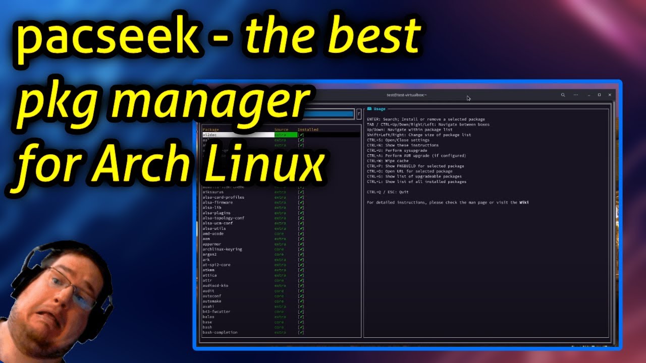 pacseek - the best pkg manager for Arch Linux